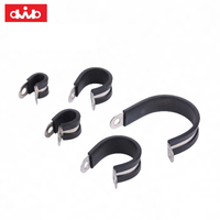 Clips rembourrés de type P doublés de caoutchouc robuste Fixation du collier de serrage Clips en P doublés de caoutchouc