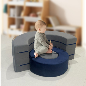 Nouveau style canapé de jeu multifonction pour enfant, <span class=keywords><strong>piscine</strong></span> à balles et fosse, canapé demi-cercle <span class=keywords><strong>pliable</strong></span>, canapé de jeu en mousse antidérapante pour bébé - Product Image 2