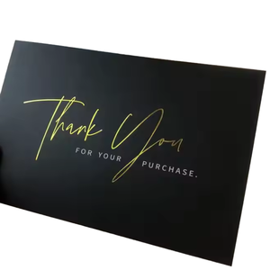 การ์ดขอบคุณทองคำเปลว4x6หรูหราพร้อมโลโก้ที่กำหนดเองสำหรับงาน<span class=keywords><strong>แต่ง</strong></span><span class=keywords><strong>งาน</strong></span>ธุรกิจขนาดเล็กการสำเร็จการศึกษางานศพและงานเลี้ยงเจ้าสาว - Product Image 1