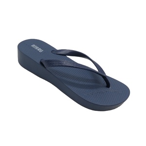 Tongs d'été en pvc à talons hauts pour femmes, <span class=keywords><strong>chaussures</strong></span> <span class=keywords><strong>de</strong></span> plage à semelle compensée <span class=keywords><strong>de</strong></span> couleur unie pour femmes et filles - Product Image 3