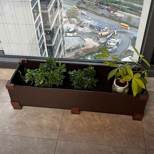 Chậu trồng cây composite gỗ nhựa thiết kế sáng tạo <span class=keywords><strong>2025</strong></span>, hình chữ nhật, trồng rau, chậu cây WPC - Product Image 6
