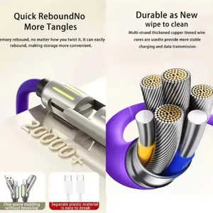 240W 4-Trong-1 Chức Năng USB Loại C Cáp Dữ Liệu Siêu Nhanh 4K Sạc Chất Lỏng Silicone Hợp Kim Nhôm Cho <span class=keywords><strong>Iphone</strong></span> Cho Xiaomi Tính - Product Image 6