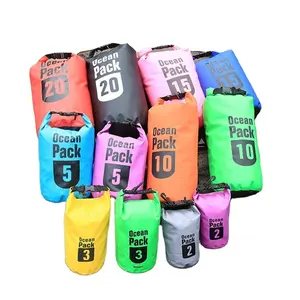 Wholesale 2l 3l 5l 10l 15l 20l 25l 30l Water Sport Custom Logo Outdoor Polyester Pvc Ocean Pack Waterproof Dry Bag