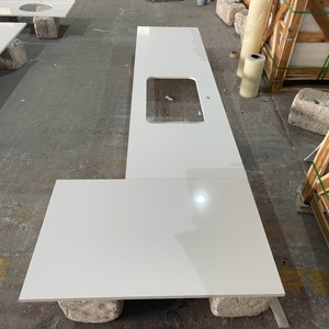 Losas de Cuarzo Blanco Puro, Económicas y Populares en Vietnam, Piedra Artificial para Encimeras Prefabricadas en Cocinas y Baños - Product Image 5