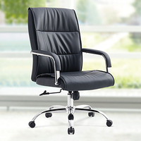Chaise de direction en cuir à dossier haut personnalisée AODA, chaise de bureau ergonomique, base chromée, chaise de direction pivotante, vente en gros