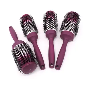 Venda quente Privada Personalizado Logo Hairbrush Nano Tecnologia Cerâmica Round Hair Brush