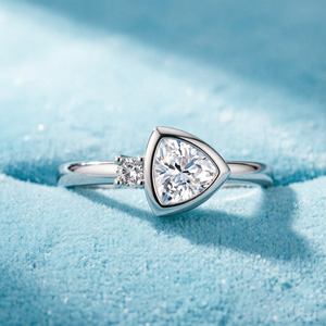 Fashion Fine Jewelry Custom 925 Sterling Silver Prong Setting Women's Romantic <b>Dainty</b> Fat Triangle Shaped Zircon Promise Style - Product Image 4