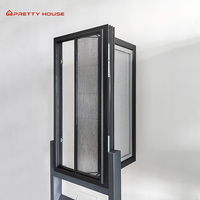 Fenêtre à battant insonorisée en alliage d'aluminium de qualité supérieure avec verre trempé et construction durable