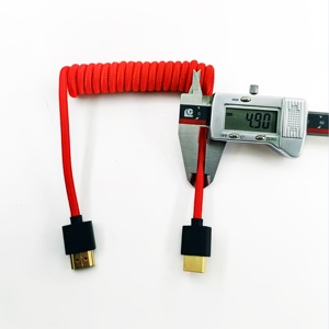 Slr máy ảnh <span class=keywords><strong>HDMI</strong></span> 2.0 4K mùa xuân cáp Nylon bện có thể thu vào xoắn ốc Cáp atomos <span class=keywords><strong>HDMI</strong></span> để Mini <span class=keywords><strong>Micro</strong></span> <span class=keywords><strong>HDMI</strong></span> cáp 1.2m - Product Image 5