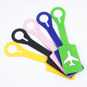 Custom Logo Portable Silicone Luggage Tag Solid Color Factory Direct Supply for Promotional & Business Gifts - Product Image 1