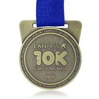 [LuckyCraft/2026] Medaglia Sportiva Personalizzata in Bronzo Anticato con Rilievo 3D per Maratona River Run 100 e Premiazione per i Finalisti di Canottaggio