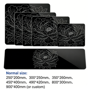 Alfombrilla de Ratón para Juegos de Vidrio Templado con Diseño de Flores de <span class=keywords><strong>Anime</strong></span> y Logotipo Personalizado, Superficie Lisa de Alta Precisión para Jugadores de Esports - Product Image 2