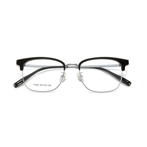 Montura de gafas Danyang 71053 de metal, aleación TR, ligera, pequeña y ovalada, para uso informal y de negocios. - Product Image 1