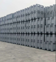 LYPALLETS Conteneur de palettes en plastique robuste, réutilisable, empilable, en PEHD recyclable pour le transport industriel