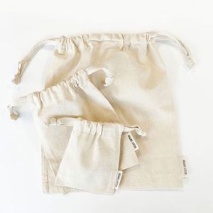 Professional Manufacturer 5OZ Cotton <b>Drawstring</b> Gift <b>Pouch</b> Jewelry <b>Pouch</b> Custom Printed Reusable Cotton <b>Pouch</b> With Cotton Ribbon - Product Image 1