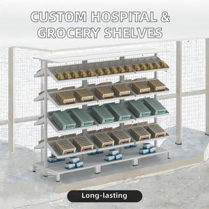 Étagères d'hôpital en acier de conception moderne personnalisée étagère de supermarché étagère en métal d'épicerie pour gondole de stockage médical - Product Image 2