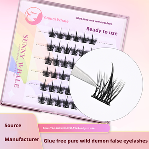 Pestañas Postizas de <span class=keywords><strong>Volumen</strong></span> Mega 10D-20D, Hechas a Mano, de Mink Sintético, Pre-Adheridas, de Presión, DIY, 6 Filas, de Larga Duración, Segmentos de Pestañas - Product Image 1