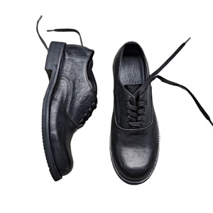 Chaussures pour hommes en cuir de vachette japonais vintage de haute qualité, faites à la main, tendance, uniques, en cuir véritable vieilli, chaussures décontractées à la mode - Product Image 5