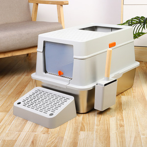 OEM Hersteller extra große Kunststoff automatische Schublade geschlossene Katzen toilette Hot Sale Großhandel Sterilisation Katze Zubehör - Product Image 1