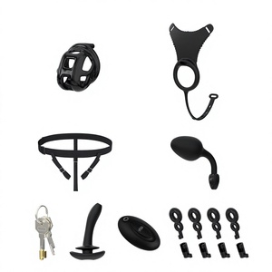 Ceinture de chasteté masculine imprimée en 3D, cage de bondage avec verrou invisible et clé, jouet pour adultes pour hommes, livrée avec dispositif de chasteté portable noir - Product Image 1