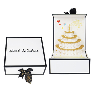 Fabricant de boîte d'emballage <span class=keywords><strong>cadeau</strong></span> en forme de gâteau en papier découpé en 3D recyclé <span class=keywords><strong>pour</strong></span> les anniversaires des fêtes - Product Image 2