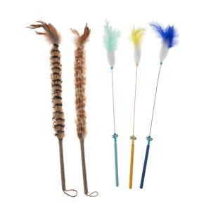 Bâtonnet à plumes créatif pour <span class=keywords><strong>chat</strong></span>, jouet interactif, durable, soulagement de l'ennui, fournitures pour animaux de compagnie, bâtonnet de stimulation pour chaton, jouet de jeu - Product Image 5