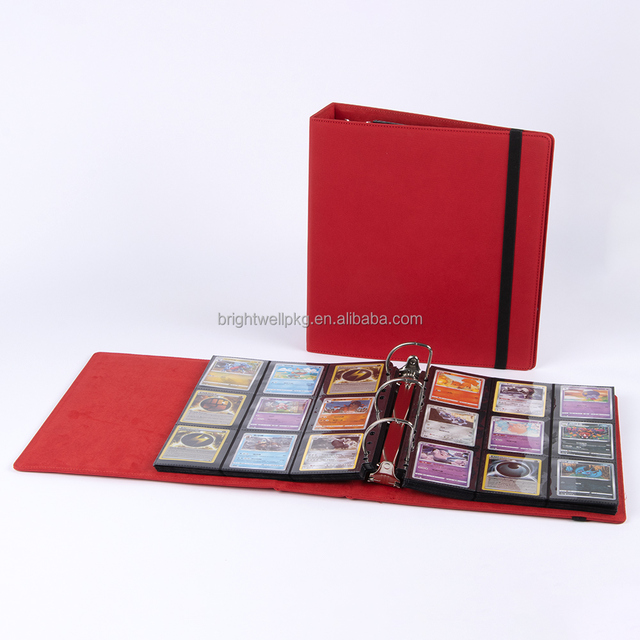 3 Ring Binder with Zip Fits 9 Pocket Pages D-Ring Clip Folder for Collectible Games Sports TCG Card 3 Ring Binder Trading Card