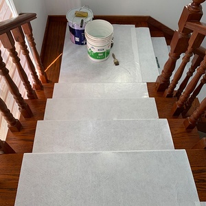 Rouleaux de tissu non tissé <span class=keywords><strong>blanc</strong></span> antidérapant, respirant, imperméable, écologique, uni, avec <span class=keywords><strong>colle</strong></span> adhésive pour la protection des sols - Product Image 3