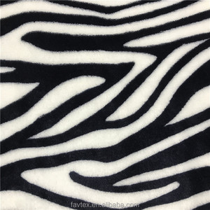Custom Organico Zebra Animale Stampa Tessuto di Flanella di Trasporto Marittimo di Stampa - Product Image 6