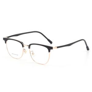 Lunettes demi-cerclées pour hommes Danyang, verres rectangulaires en résine, légères, style rétro professionnel 98353 - Product Image 1
