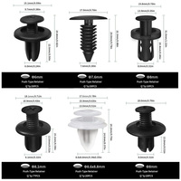 100pcs Clips de haute qualité en plastique Universal Auto Clips Body Car Auto Clips et attaches