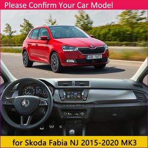 Pour Skoda Fabia 3 NJ 2015 2016 2017 2018 2019 2020 MK3 Tapis antidérapant pour tableau de bord, couvre-tableau de bord, pare-soleil, tapis de tableau de bord, accessoires de voiture - Product Image 3