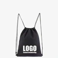 Sac à cordon en coton uni de luxe personnalisé avec logo, écologique, portable, pour le sport, sac cadeau, sac à dos à cordon – Vente en gros