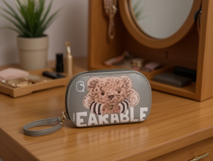 Portamonete Semicircolare da 5 Pollici con Cerniera e Cinturino da Polso, Mini Portafoglio in Microfibra e Pelle Sintetica per Donna - Product Image 2