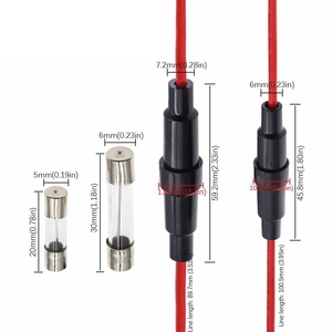 5x20 6x30 mét Glass <span class=keywords><strong>Fuse</strong></span> chủ với dây và mùa xuân, tất cả các dây đồng cầu chì tay áo cầu chì 18AWG 16awg 20AWG 22AWG Ống chủ - Product Image 3
