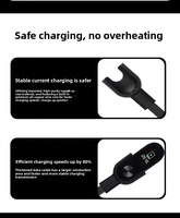 Chargeur pour Xiaomi Smart Band 2 d'origine, Xiaomi Mi Band 3, Xiaomi Mi Smart Bracelet 2/3, câble de charge noir, chargeur USB