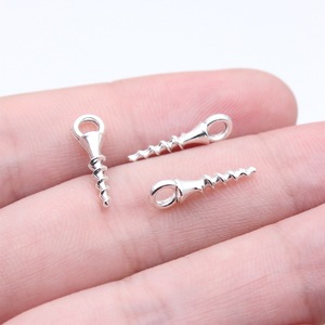 Colgante de Aleación de Zinc Plateado Antiguo con Diseño de <span class=keywords><strong>Sacacorchos</strong></span> Espiral de 16x4.8mm para Regalo de Sommelier - Product Image 1