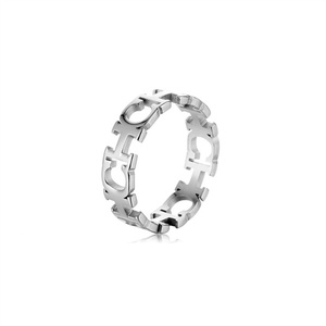 Anillo Personalizado con Letra CH, Joyería Personalizada, Acero Inoxidable 316L, Chapado en Oro, Anillos para Mujer - Product Image 2