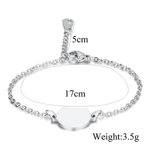 Bracelets d'<span class=keywords><strong>amitié</strong></span> en acier inoxydable à la vente chaude, gravables, avec pendentif personnalisé, plaqués or - Product Image 6