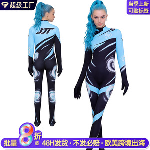 Disfraz de Cosplay Valorant, Mono Azul y Negro con Patrón, para Juego de Rol de Anime, Verano 2026, Mercado Europeo y Americano - Product Image 4
