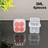 Boîte de 4 petits flacons transparents en plastique de 3 ml, étui de rangement de voyage pour flacons Cillin, support pour petits flacons, adapté aux étuis à peptides