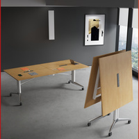 Table de bureau pliable extensible ergonomique moderne de conception nouvelle, bureau de formation modulaire pour réunions
