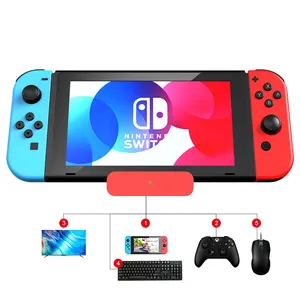 Switch 5 in 1 Multiport USB Playstand 4K Video 1080P Output TV Mode Docking Station Replacement For Nintendo Switch/Lite