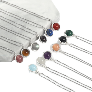 Collier Pendentif Vintage Personnalisé Plaqué Or Antique avec Boule de Verre Lumineuse Terre Mars Huit Planètes pour Hommes et Femmes - Cadeau de Mariage - Product Image 1