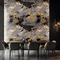 Autocollants muraux XPE dorés, décoration murale pour fond de télévision, auto-adhésifs, imperméables, résistants à l'humidité, panneaux muraux intérieurs, imitation carrelage marbre