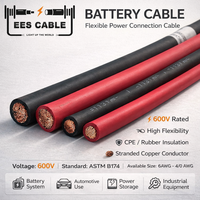 Kabel Baterai Mobil Tembaga Murni Solid 600V 6 4 2 1/0 2/0 4/0AWG Berisolasi Karet Fleksibilitas Tinggi untuk Mobil RV Kapal Tenaga Surya