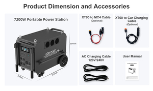 สถานีพลังงานแสงอาทิตย์ LiFePO4 รุ่น 9792Wh 7200W จากโรงงานโดยตรง ได้รับการรับรองมาตรฐาน UL2743 คลื่นไซน์บริสุทธิ์ 10ms UPS แบตเตอรี่สำรองสำหรับบ้าน - Product Image 5