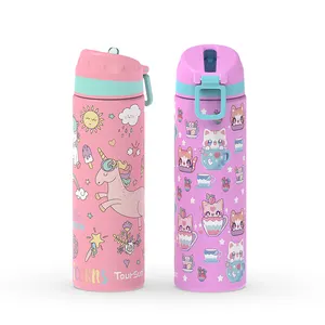 540ml Vacuum Insulated Double Wall Insulated Stainless Steel Cute Water Bottle For Children