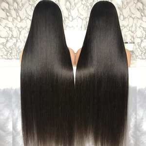 骨直Perruque 18 <span class=keywords><strong>20</strong></span> 30 32 40 50英寸天然处女高清正面巴西全蕾丝正面人发黑色女性假发 - Product Image 3