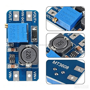 Módulo Elevador de Voltaje Ajustable DC-DC MT3608 2A, Placa de Refuerzo con USB Tipo C y Micro USB, de 2V-24V a 5V, 9V, 12V, 28V - Product Image 5
